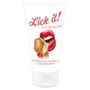 Erotic Massage Gel - Sparkling Wine and Strawberry