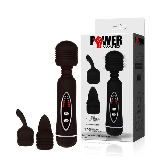 Black Wand Power Massager + 2 capete