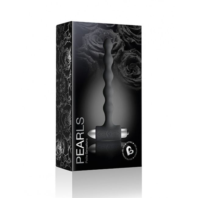 ROCKS-OFF - PETITE SENSATIONS PEARLS - ANAL VIBRATOR - BLACK